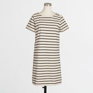 J. Crew Striped T-Shirt Dress with Zippers sz XS